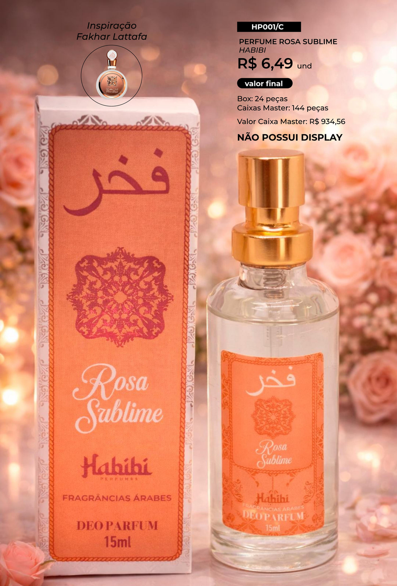 Perfume Deo Parfum 15ml Rosa Sublime HP001/C un6.49 cx144