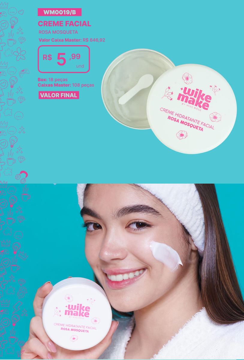 Creme Facial Rosa Mosqueta WM0019/B un5.99 cx108