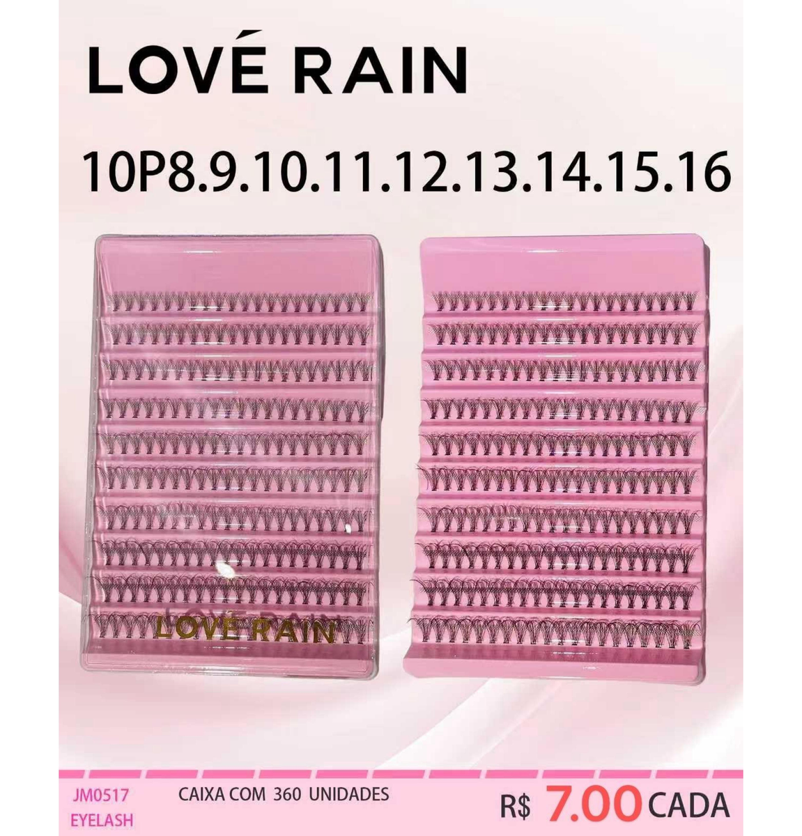 Eyelash 10P Sort. JM0517 un7.00 cx360