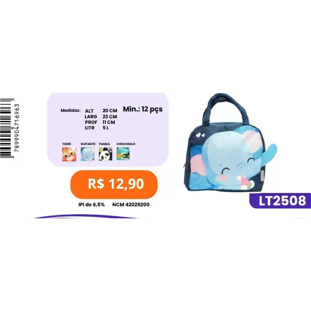 Bolsa Térmica Infantil LT2508 un12,90 cx12