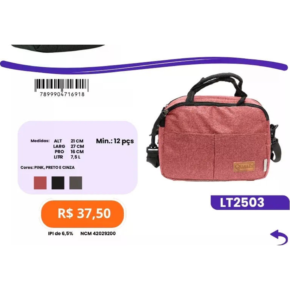 Bolsa Térmica LT2503 un37,50 cx12