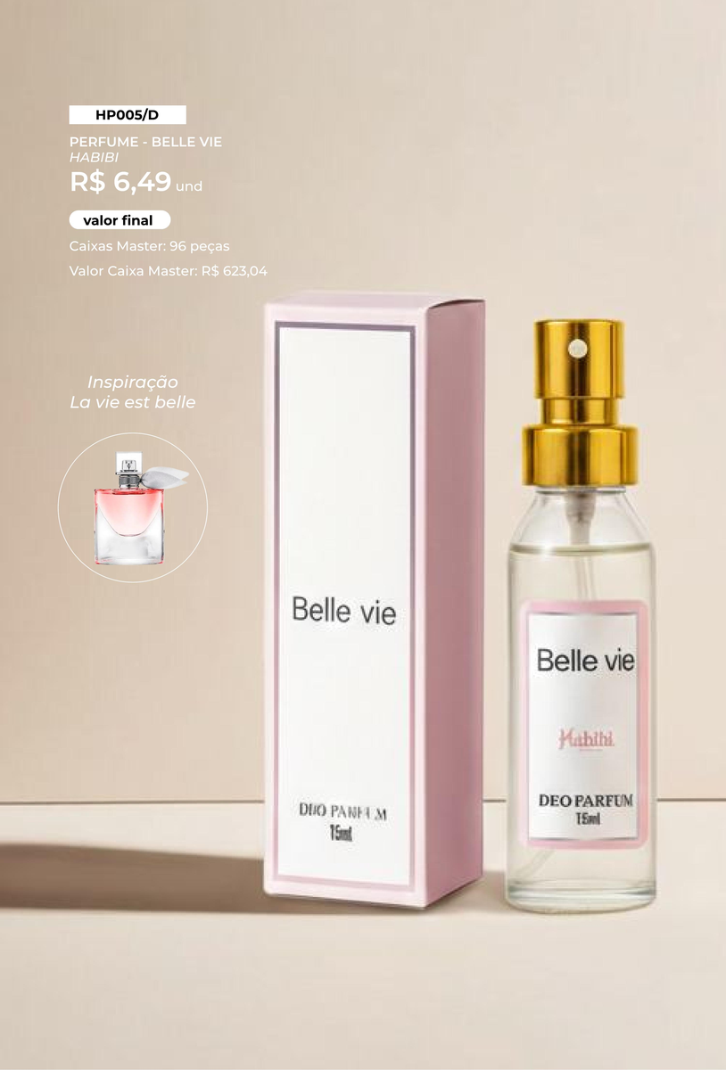 Perfume Deo Parfum 15ml Belle Vie HP005/D un6.49 cx96