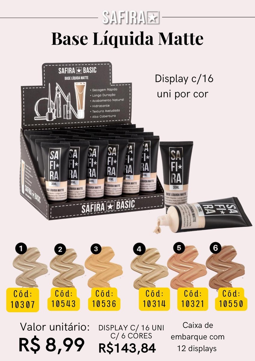 Base Liquida Matte 10307 un8.99 cx16
