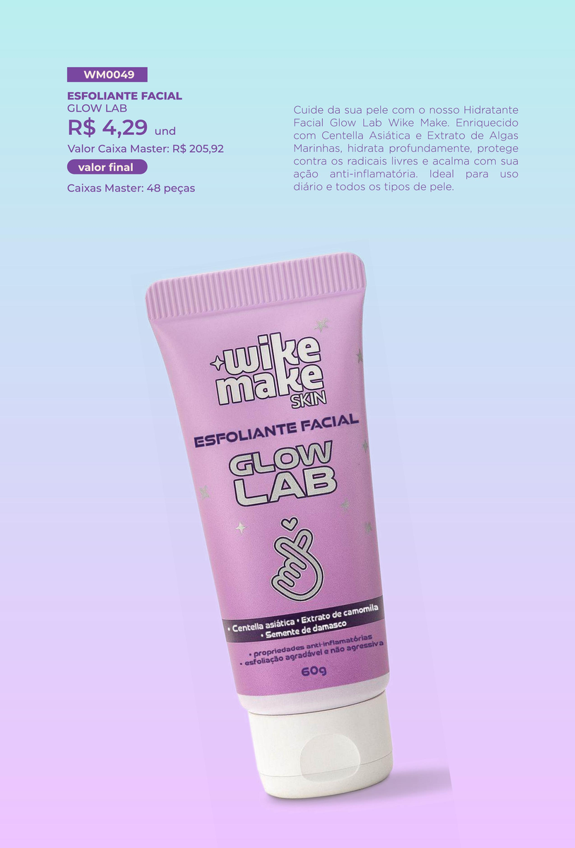 Esfoliante Facial Glow Lab WM0049 un4.29 cx48