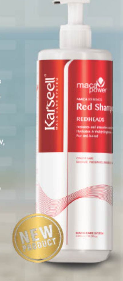Shampoo Matizador Karseell Maca Power Red 500ml (Redheads) KRS-SHP-RED-500 un54.00 cx36