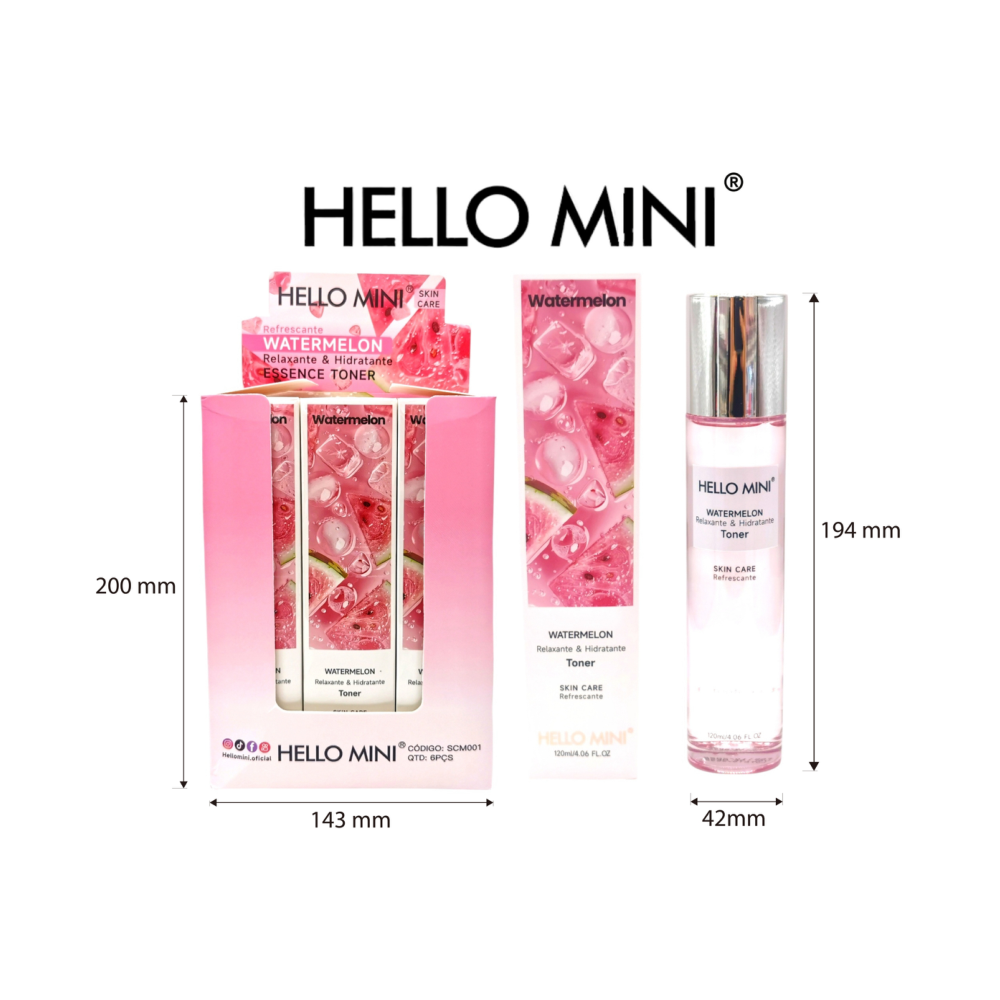 Hidratação Calmante Reparo pós sol Tônico facial 120ml - SCM001