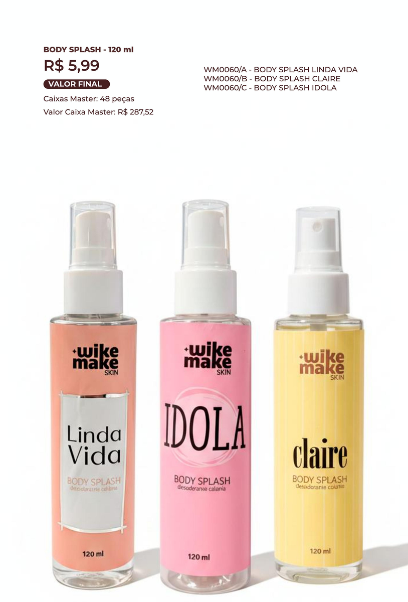 Body Splash 120ml WM0060 un5.99 cx48