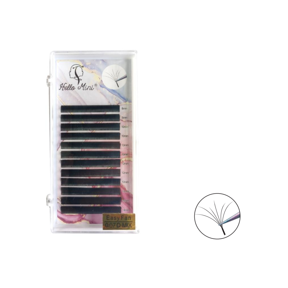 0.07D Cílios fio a fio easy fan - CL620-2 c/10un.