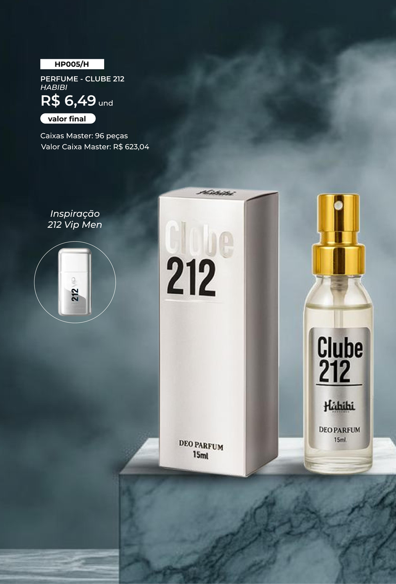 Perfume Deo Parfum 15ml Clube 212 HP005/H un6.49 cx96