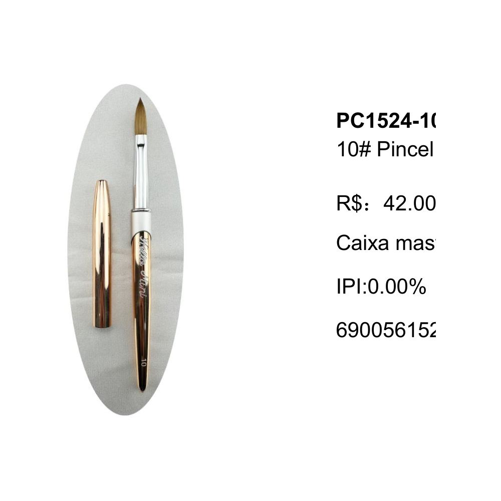 10# Pincel Kolinsky - PC1524-10 c/12un.
