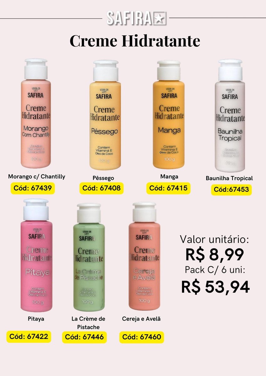 Creme Hidratante 67439 un8.99 cx6