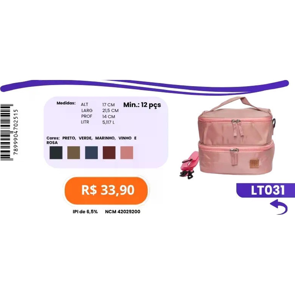 Bolsa Térmica LT031 un33,90 cx12