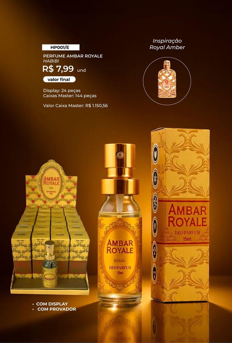 Perfume Ambar Royale (c/ display) HP001/ED un7.99 cx144
