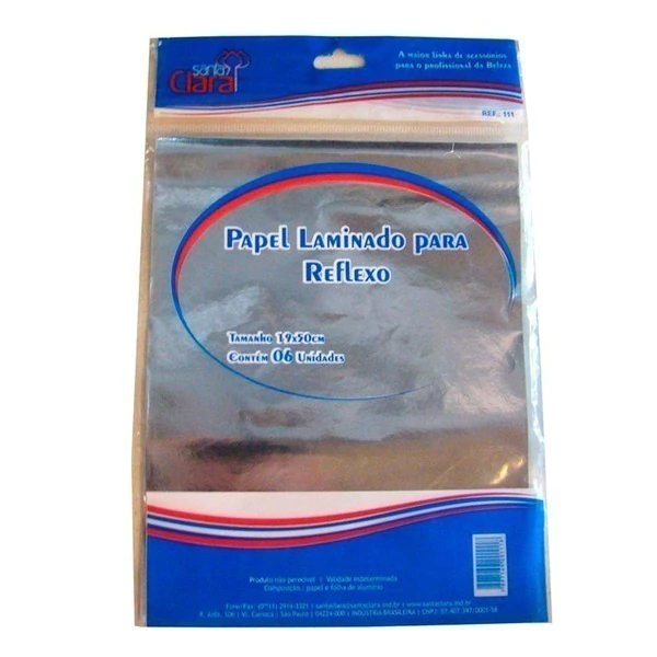 10 pct Papel Laminado Para Reflexo Santa Clara c/60 un total 111-10