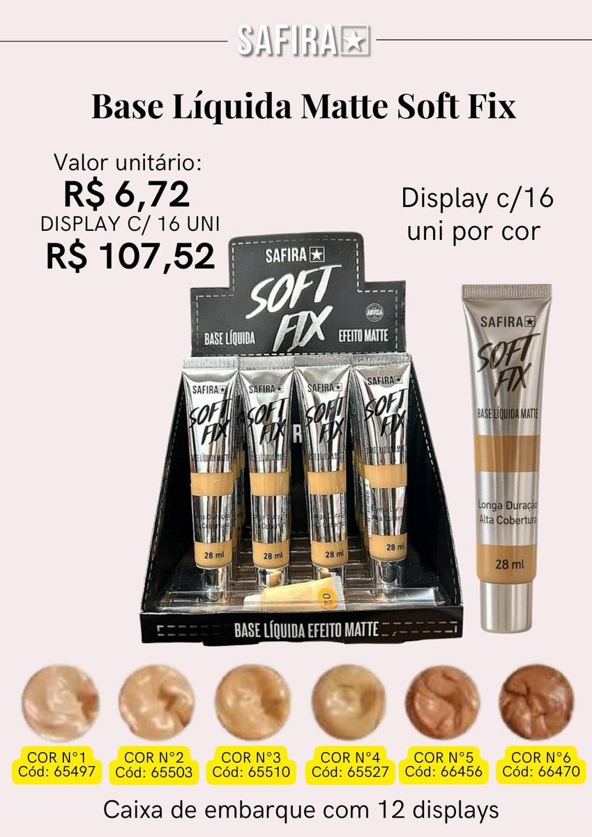 Base Liquida Matte Soft Fix 65497 un6.72 cx16