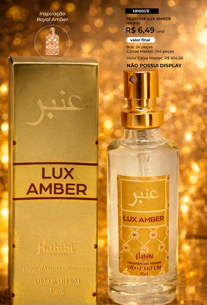 Perfume Deo Parfum 15ml Lux Amber HP001/E un6.49 cx144
