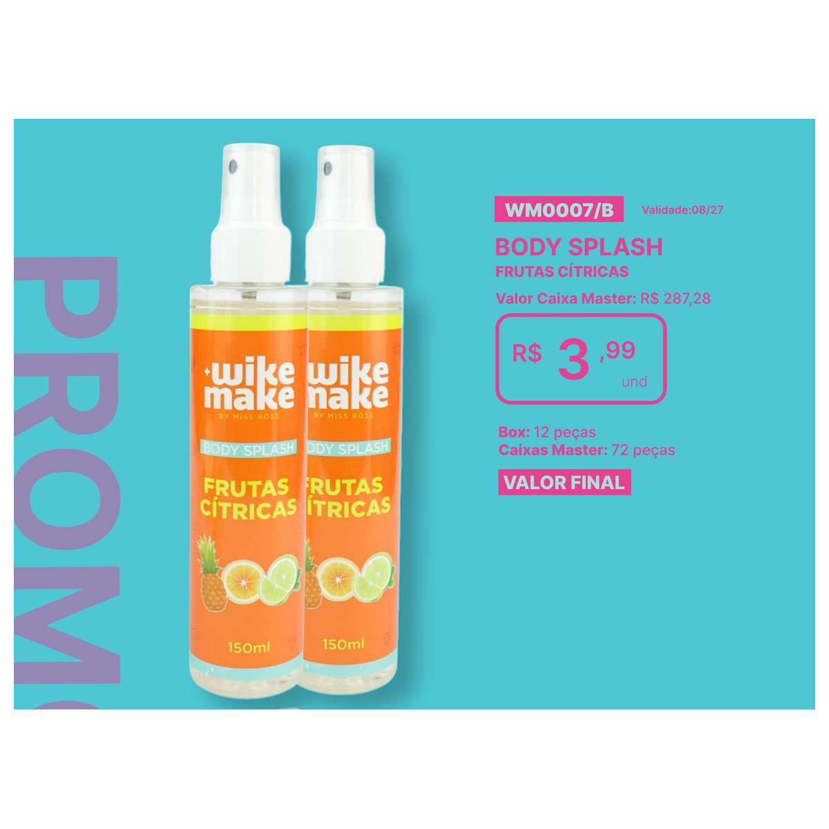 Body Splash Frutas Cítricas WM0007/B un3.99 cx72